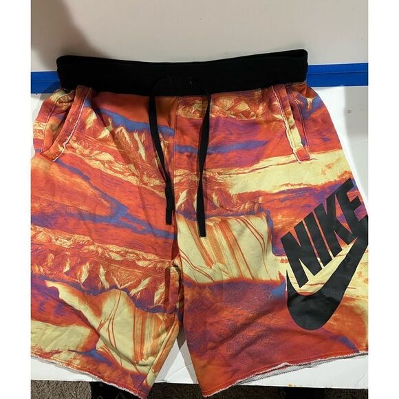 Nike Swoosh Organic Distortion Alumni Sweat Shorts (CW4805-100) - Picture 1 of 9
